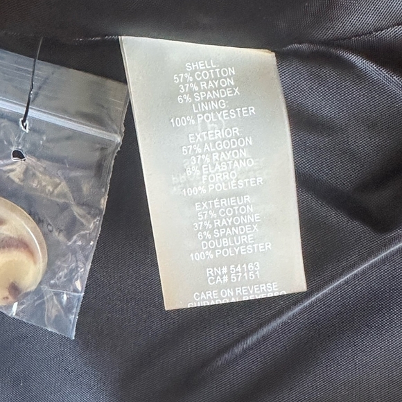 NWOT Women’s Blazer Tommy Hilfiger CAREER Black Single Breasted Tailored Blazer - Picture 7 of 7